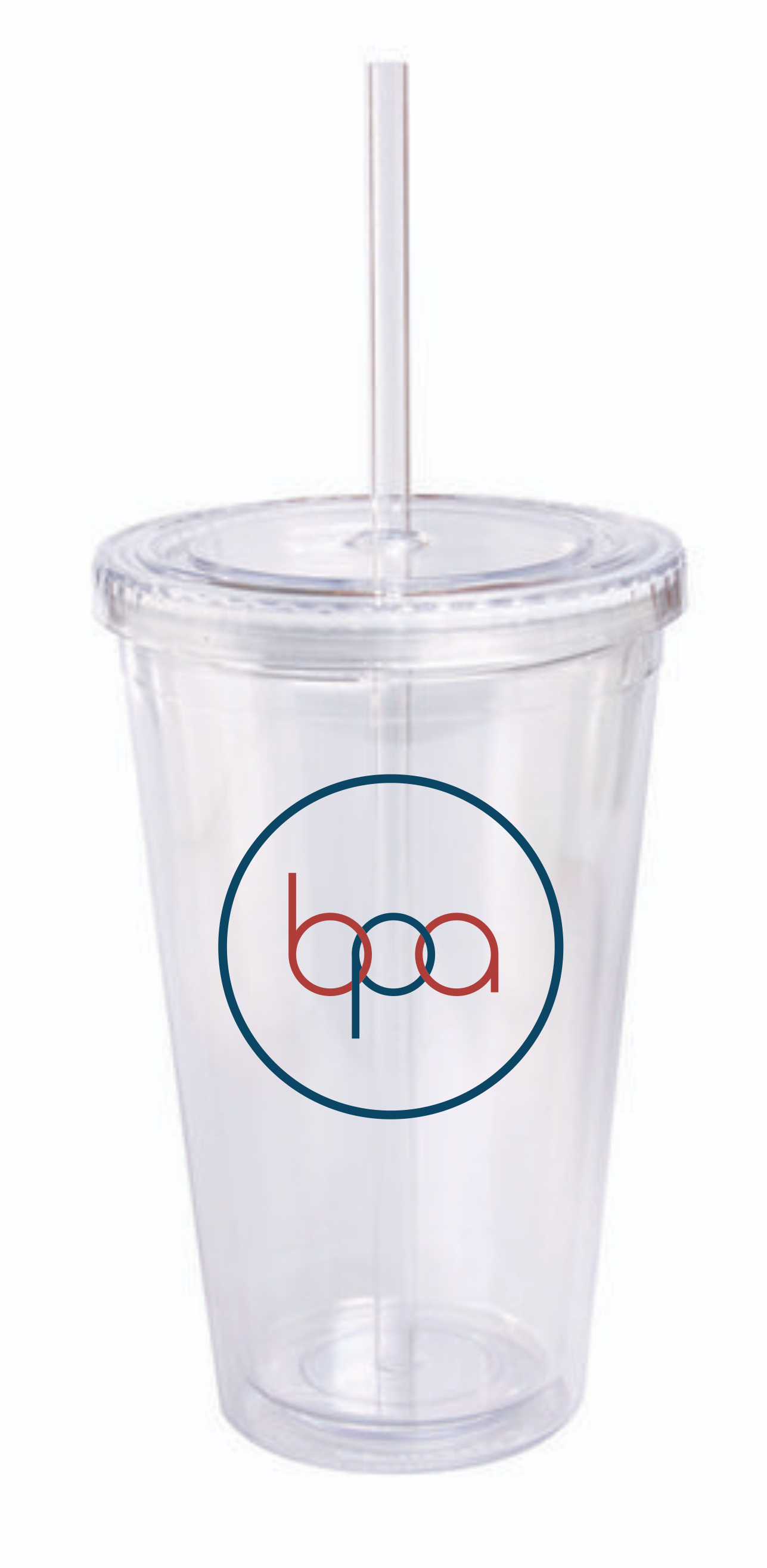 Double Wall Acrylic Tumbler with Straw